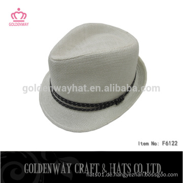 Sommer weiße Creme farbige Fedora Hüte